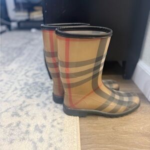 Burberry Plaid Rain Boots